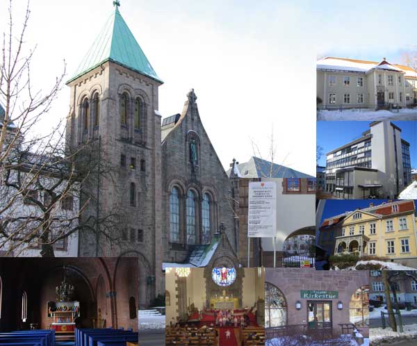 Frogner kirke som sentrum for menigheten og dens aktiviteter. Foto/montasje: Jardar Seim  